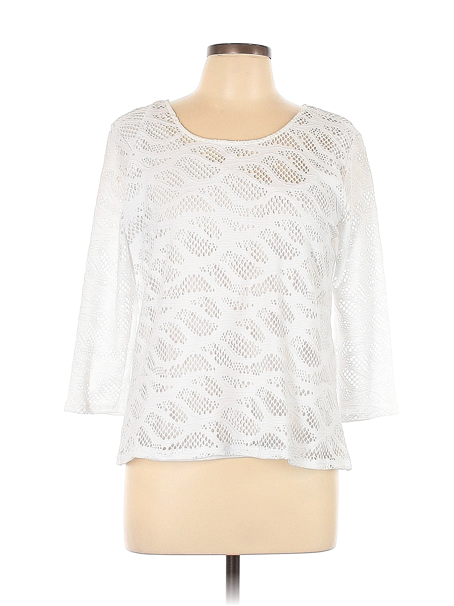 Blazer Blanc à Pois Noirs Peck & Peck Taille 14 - Occasion Très Bon état, 100% Coton