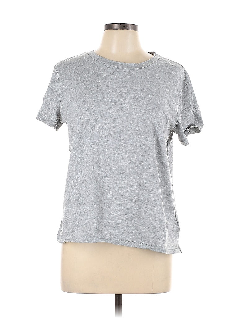 Gap 100% Cotton Gray Short Sleeve T-Shirt Size L - 70% off | thredUP