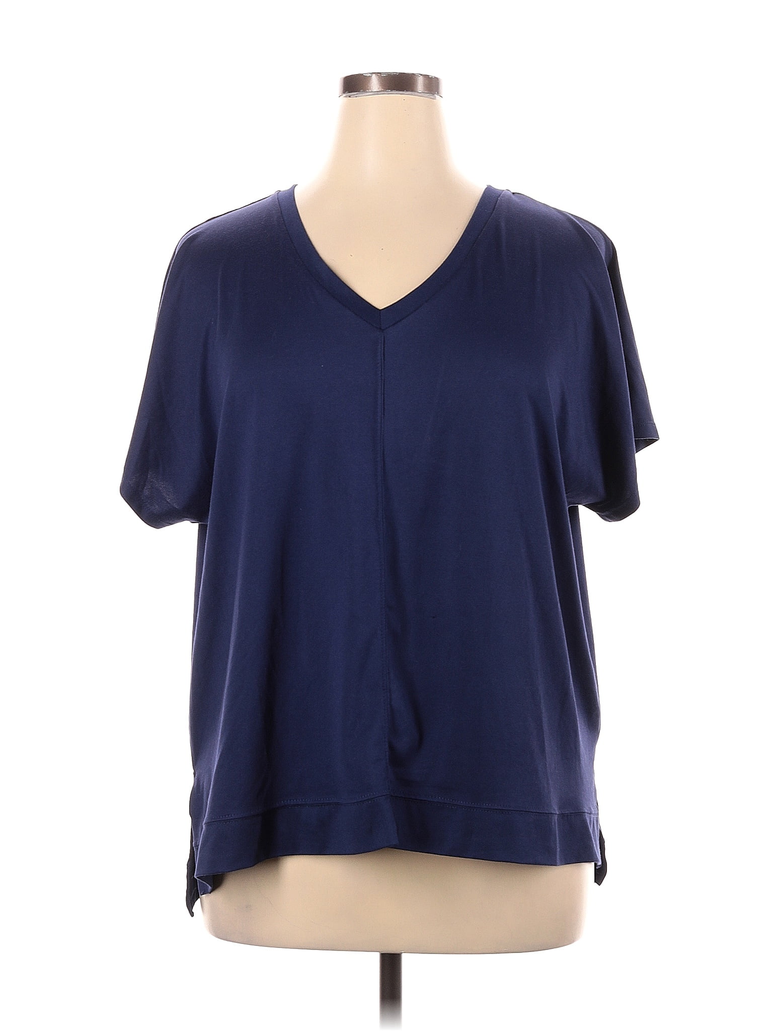 Cuddl Duds Blue Short Sleeve T-Shirt Size XL - 40% off | thredUP