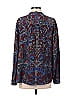 See U Soon Baroque Print Batik Brocade Blue Long Sleeve Blouse Size S - photo 2