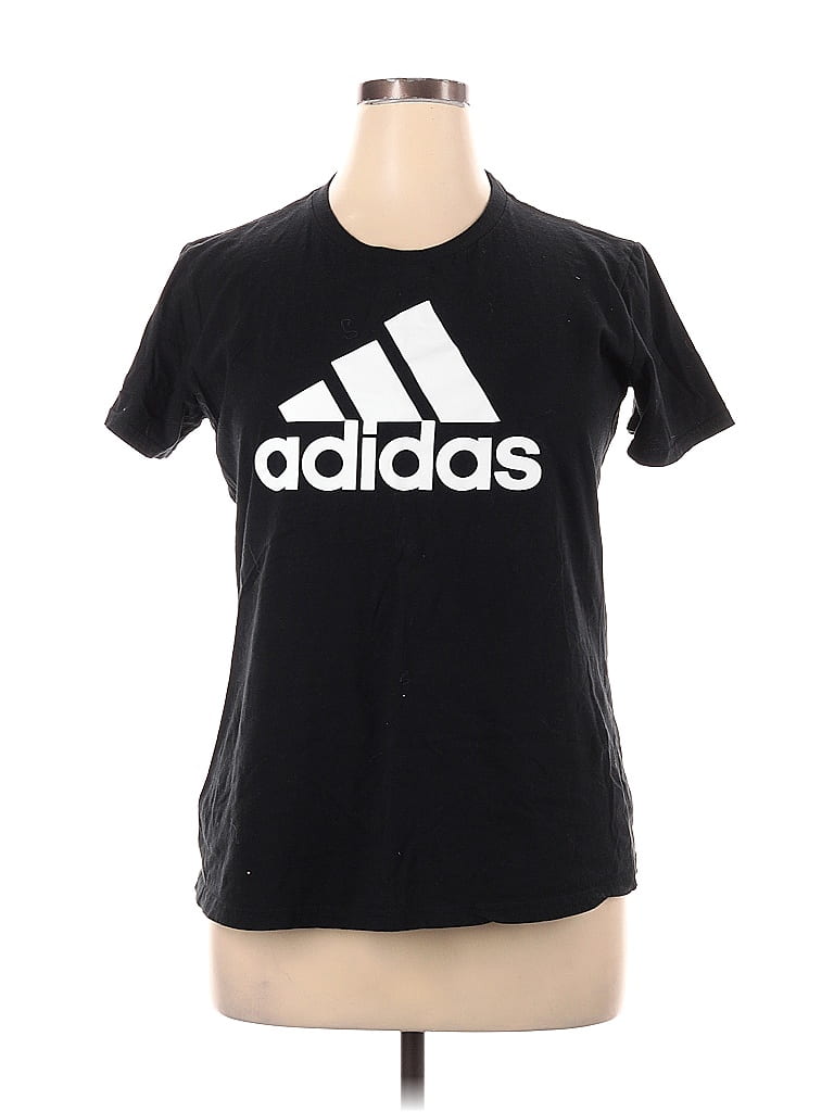 Adidas 100% Cotton Black Short Sleeve T-Shirt Size XL - 58% off | thredUP