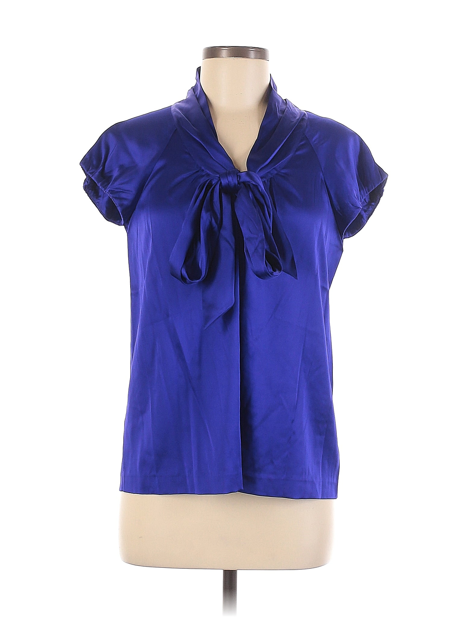 Theory Blue Short Sleeve Blouse Size M 21 Off Thredup