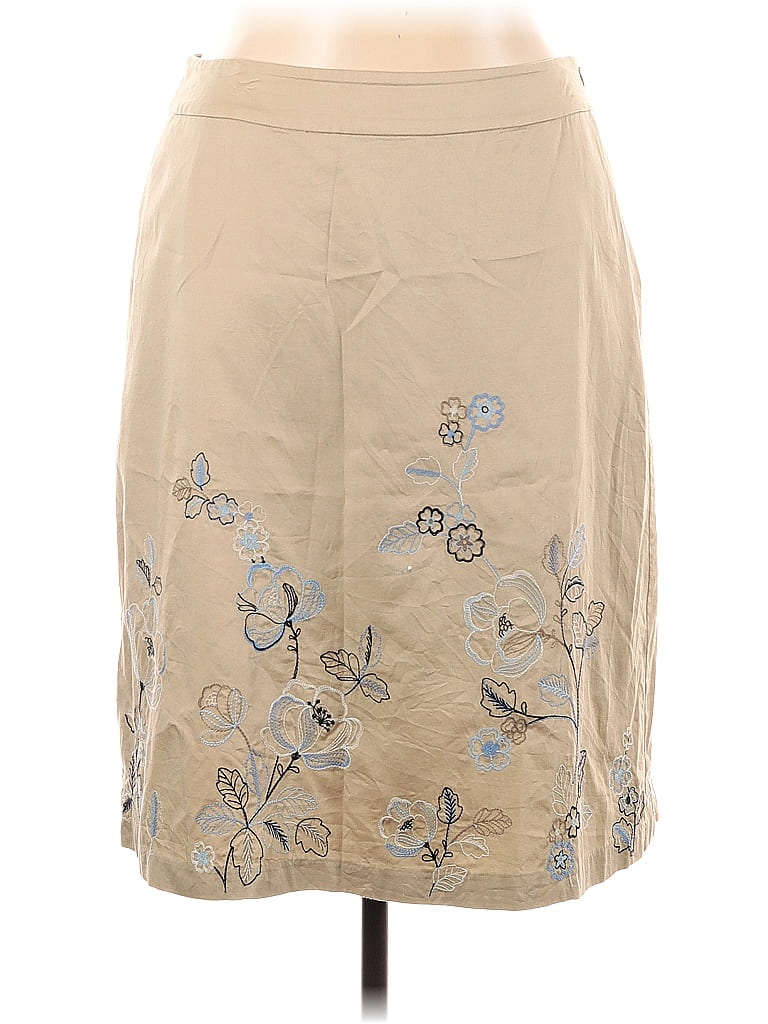 Covington 100% Polyester Tan Casual Skirt Size 16 - 55% off | ThredUp