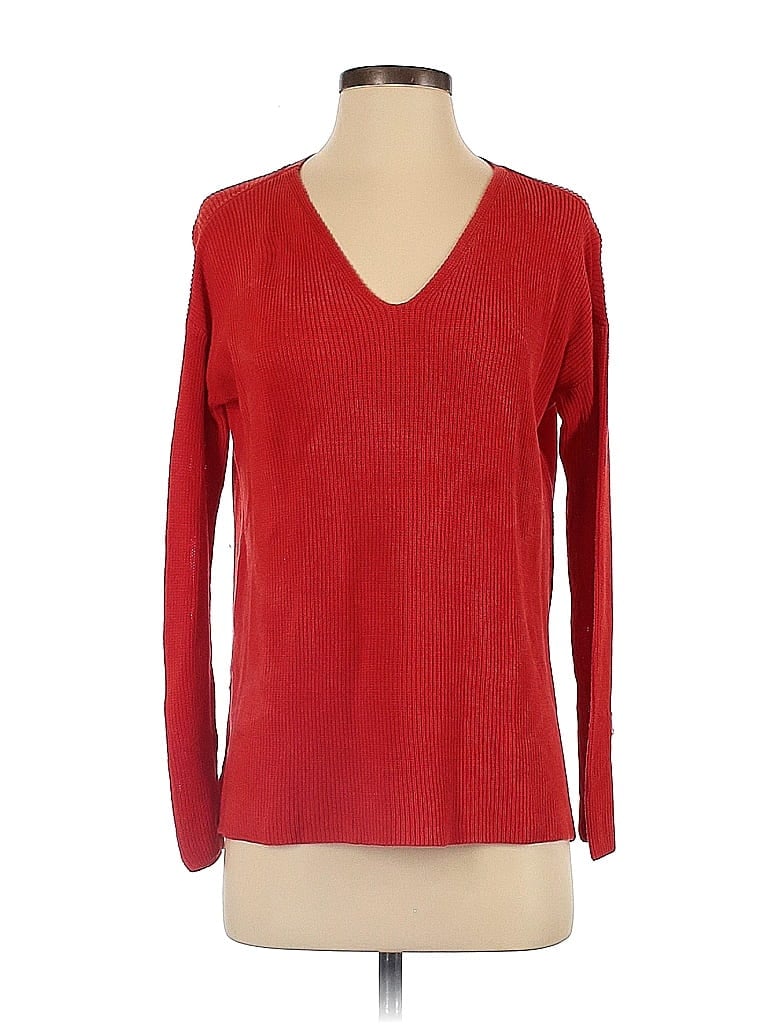 Pre-owned Eileen Fisher Pullover Sweater In Red