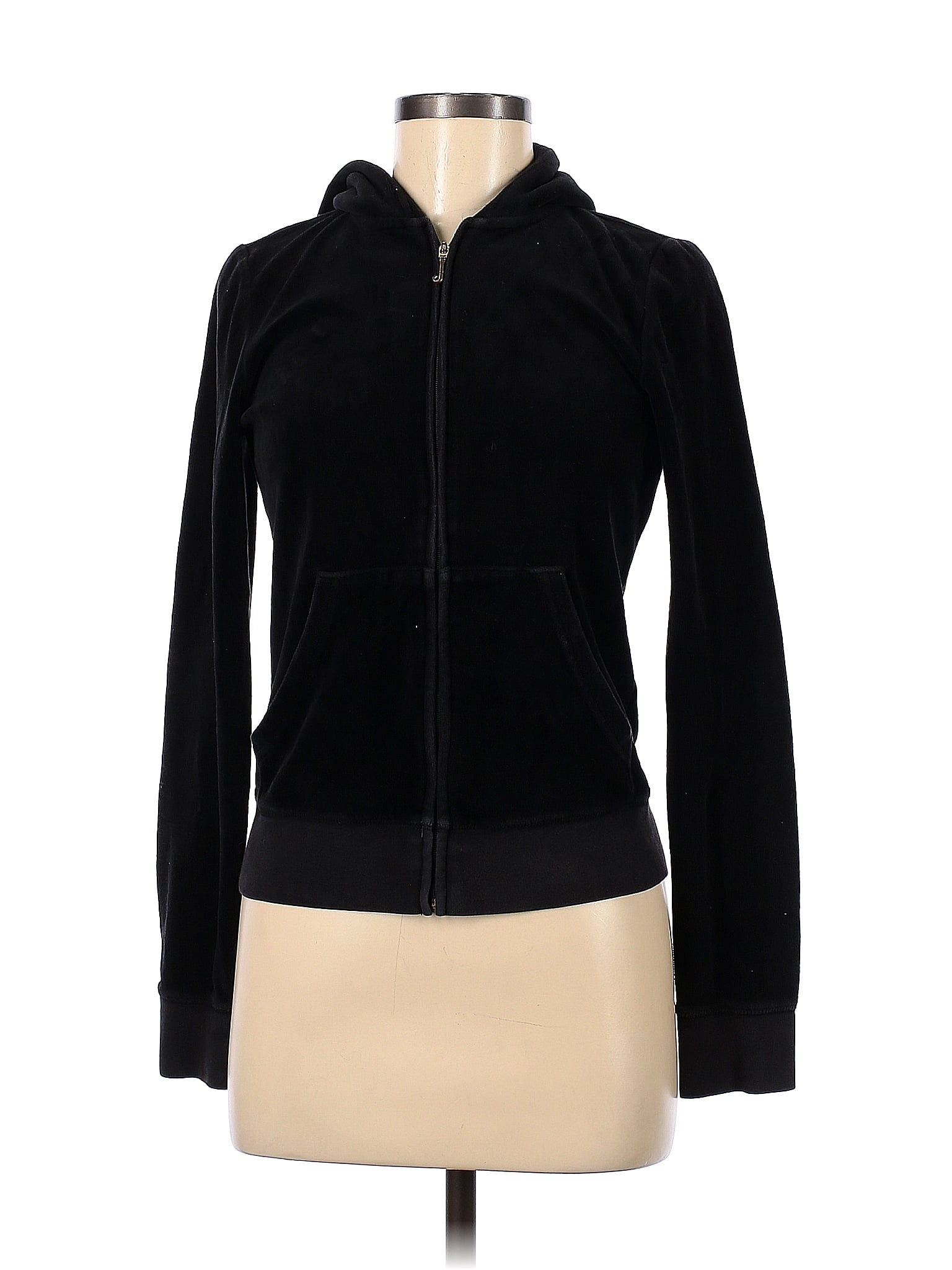 Juicy Couture Solid Black Zip Up Hoodie Size M - 74% off | thredUP
