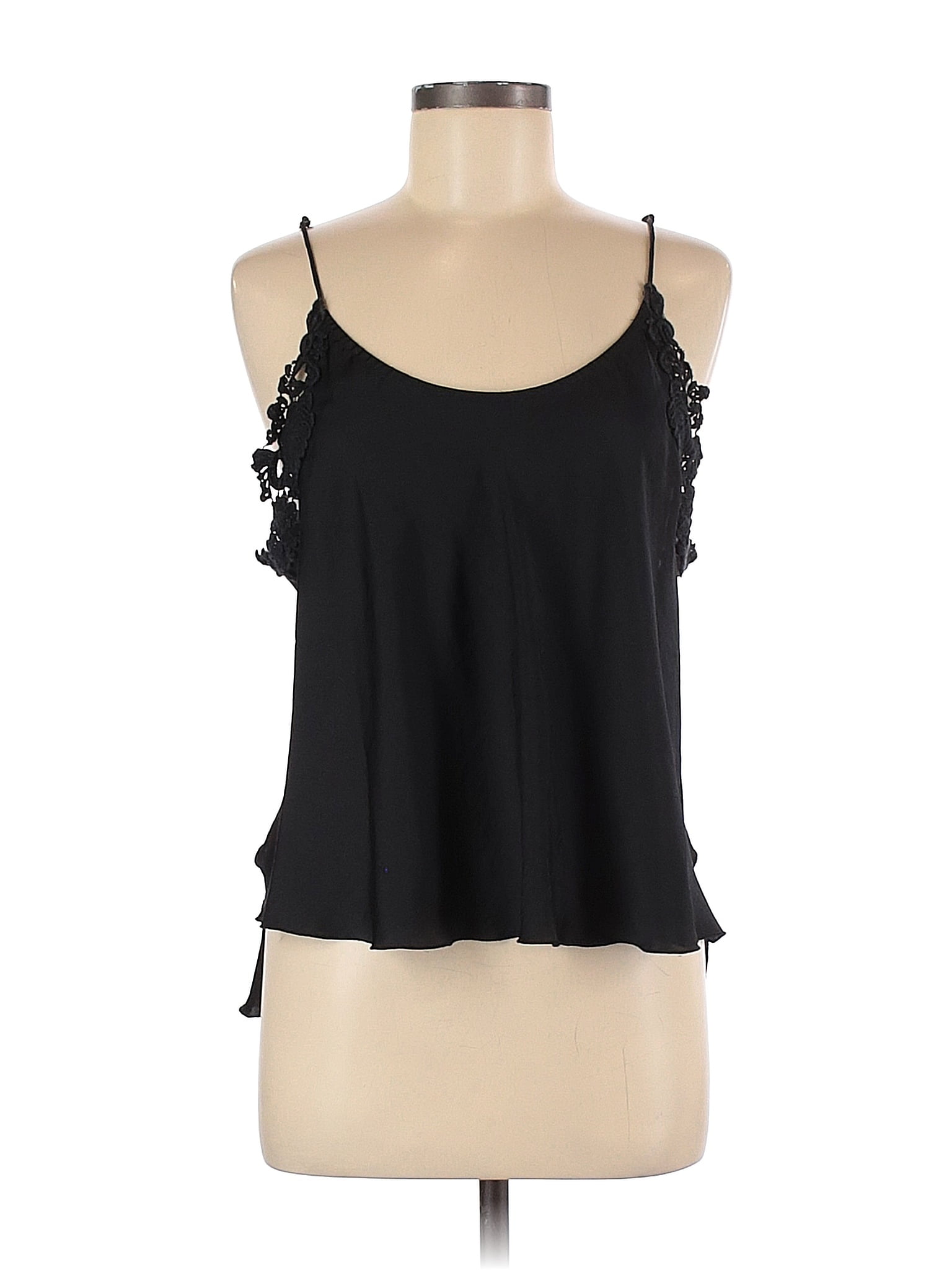 Intimately by Free People 100% Polyester Black Sleeveless Blouse Size M ...