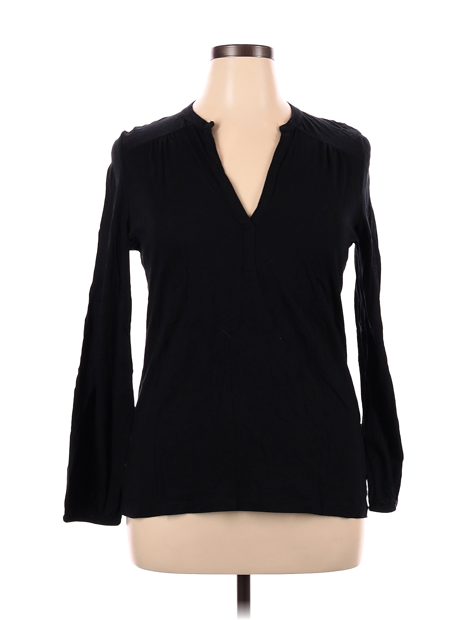 Lauren by Ralph Lauren 100% Cotton Black Long Sleeve Top Size XL - 64% ...