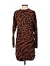 Line & Dot Leopard Print Tortoise Animal Print Brown Casual Dress Size S - photo 1