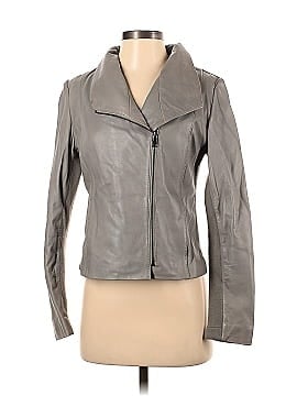Aqua Leather Jacket (view 1)
