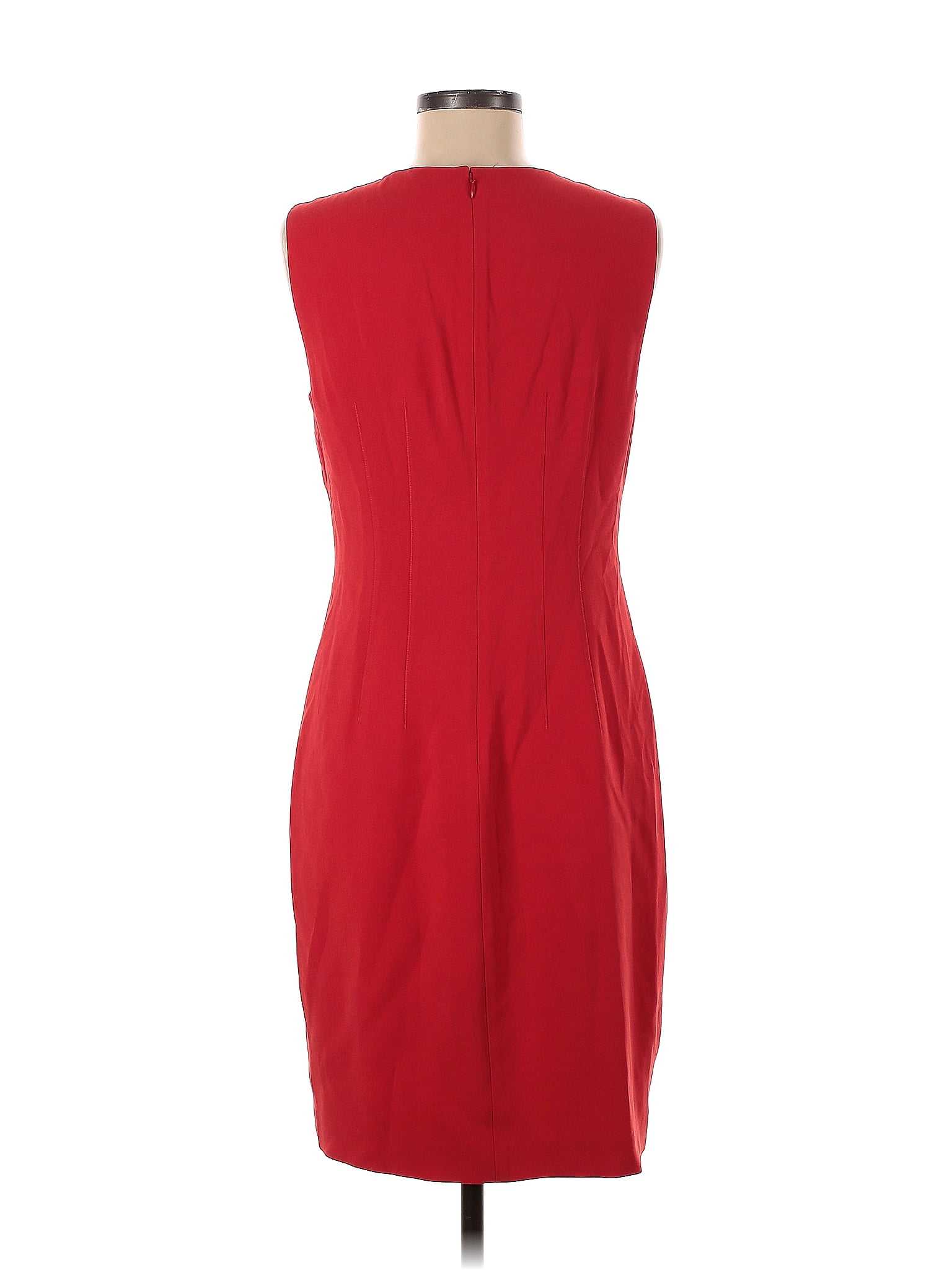 Elie Tahari - Red Sleeveless Sheath Dress Sz 6 – Current Boutique