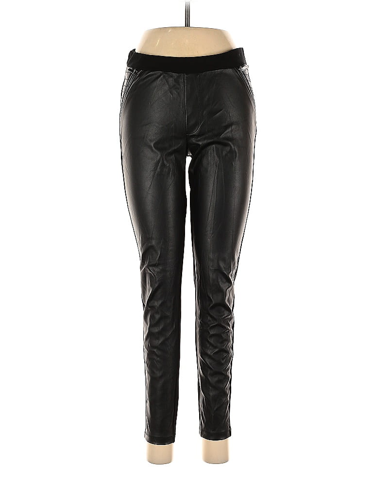 MNG Basics Black Faux Leather Pants Size M - 73% off | thredUP