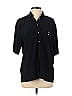 Topshop 100% Polyester Black Short Sleeve Blouse Size 2 - photo 1