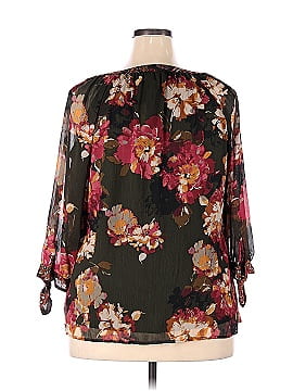 Fig and Flower Long Sleeve Blouse (view 2)