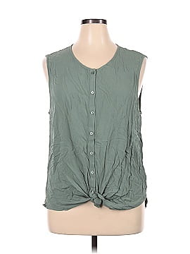 H By Halston Sleeveless Button-Down Shirt (view 1)