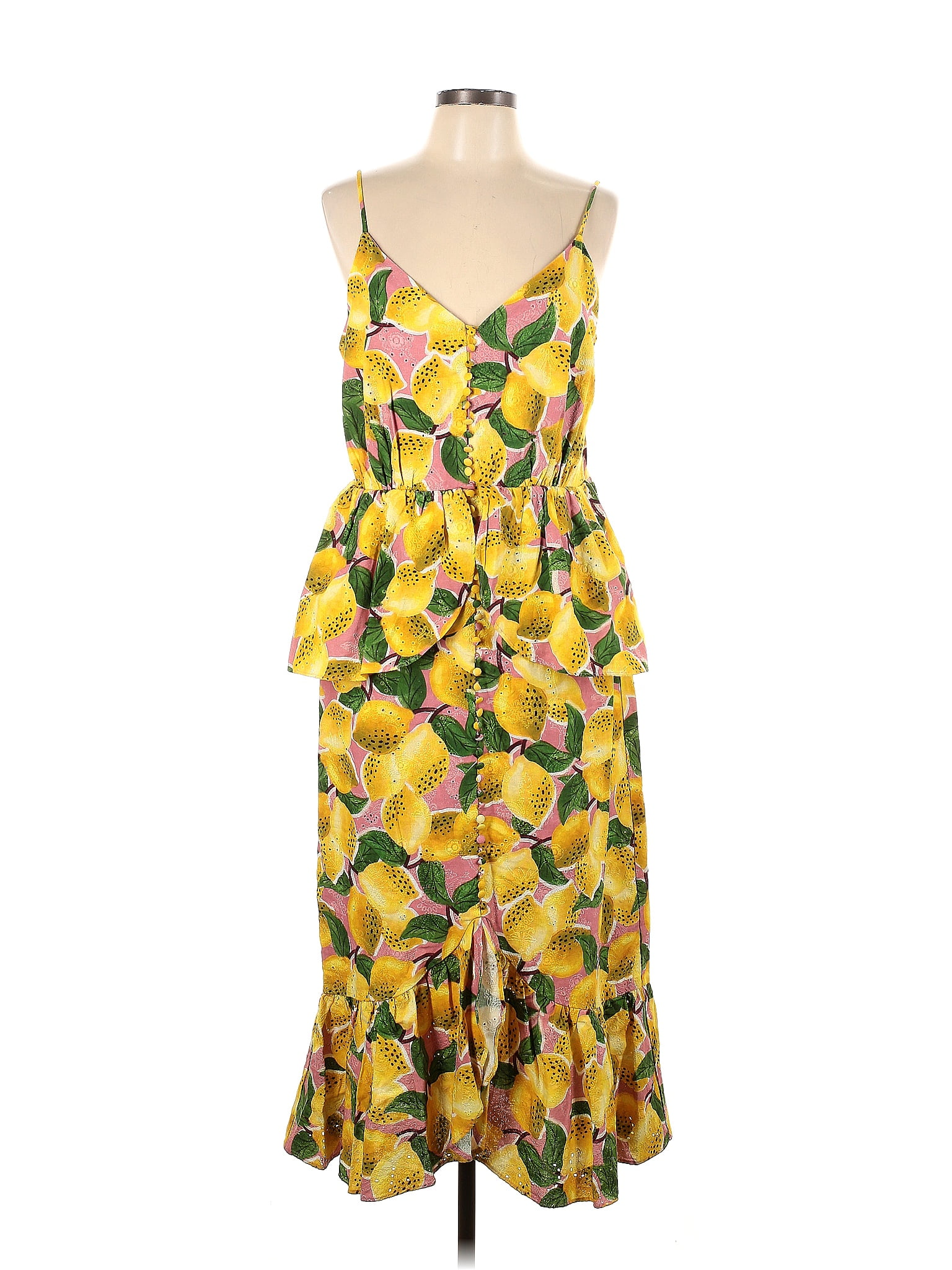 Farm Rio Yellow Casual Dress Size L 47 Off Thredup