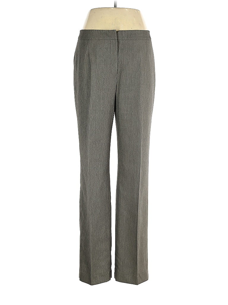 Le Suit 100% Polyester Tweed Chevron-herringbone Gray Dress Pants Size 8 - photo 1