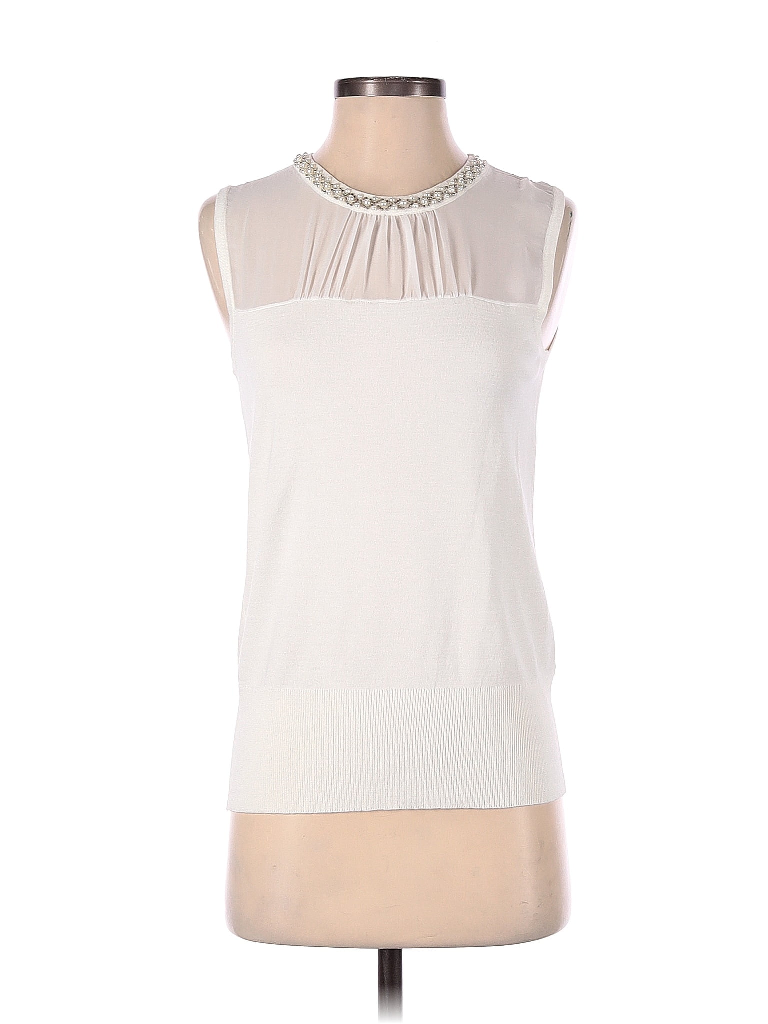 Cable And Gauge Ivory Sleeveless Top Size S 50 Off Thredup