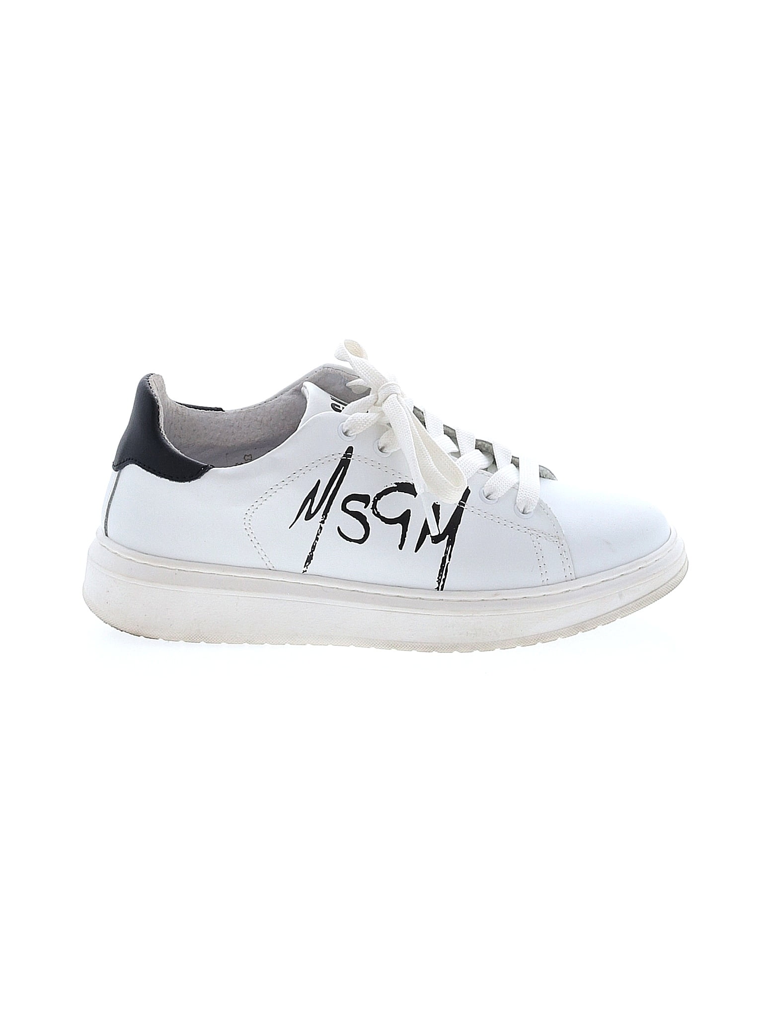 MSGM 100% Leather White Sneakers Size 37 (EU) - 69% off | thredUP