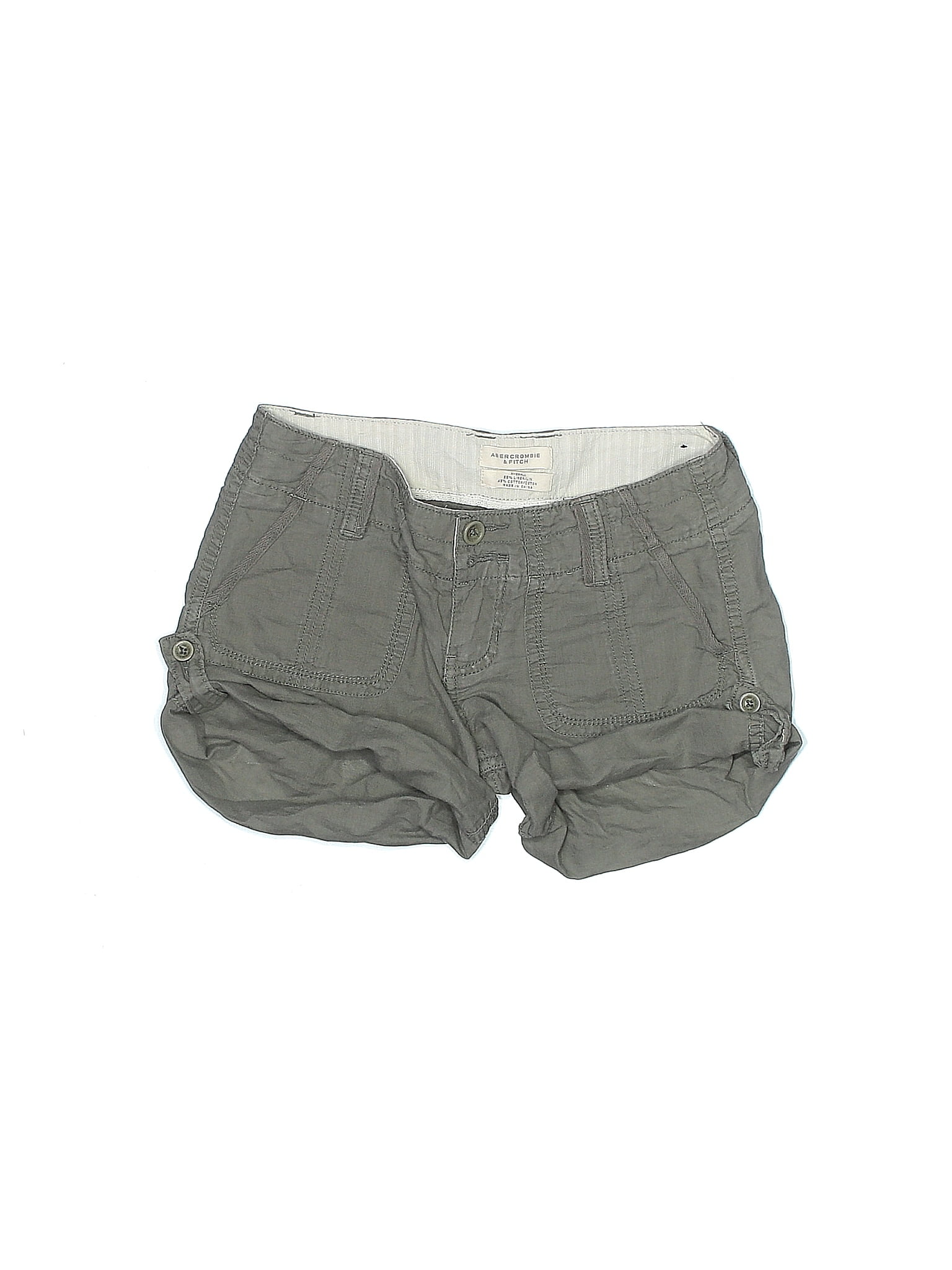 Abercrombie Solid Green Khaki Shorts Size XS 68 off ThredUp