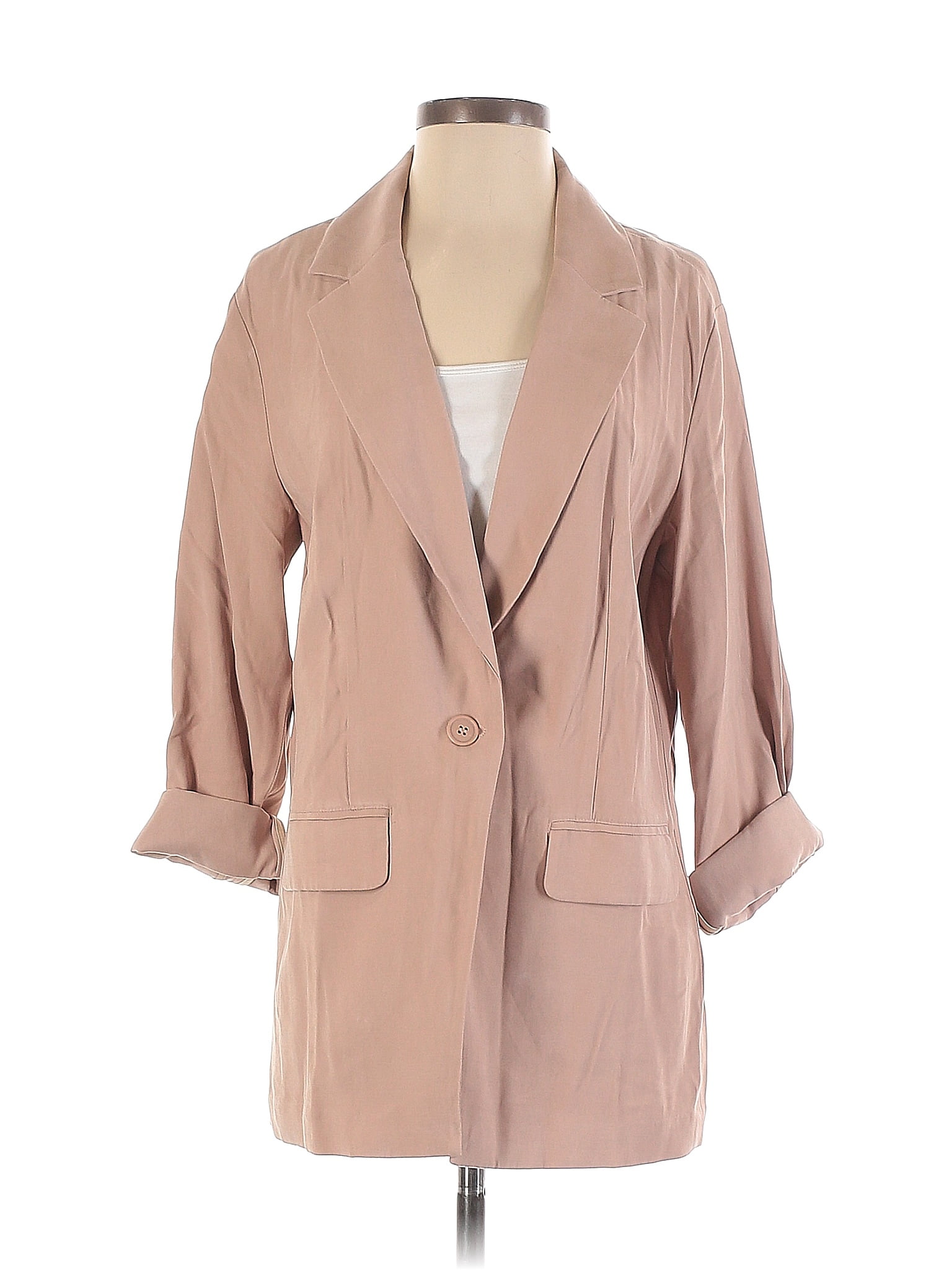 Open Edit Tan Blazer Size Xs 65 Off Thredup