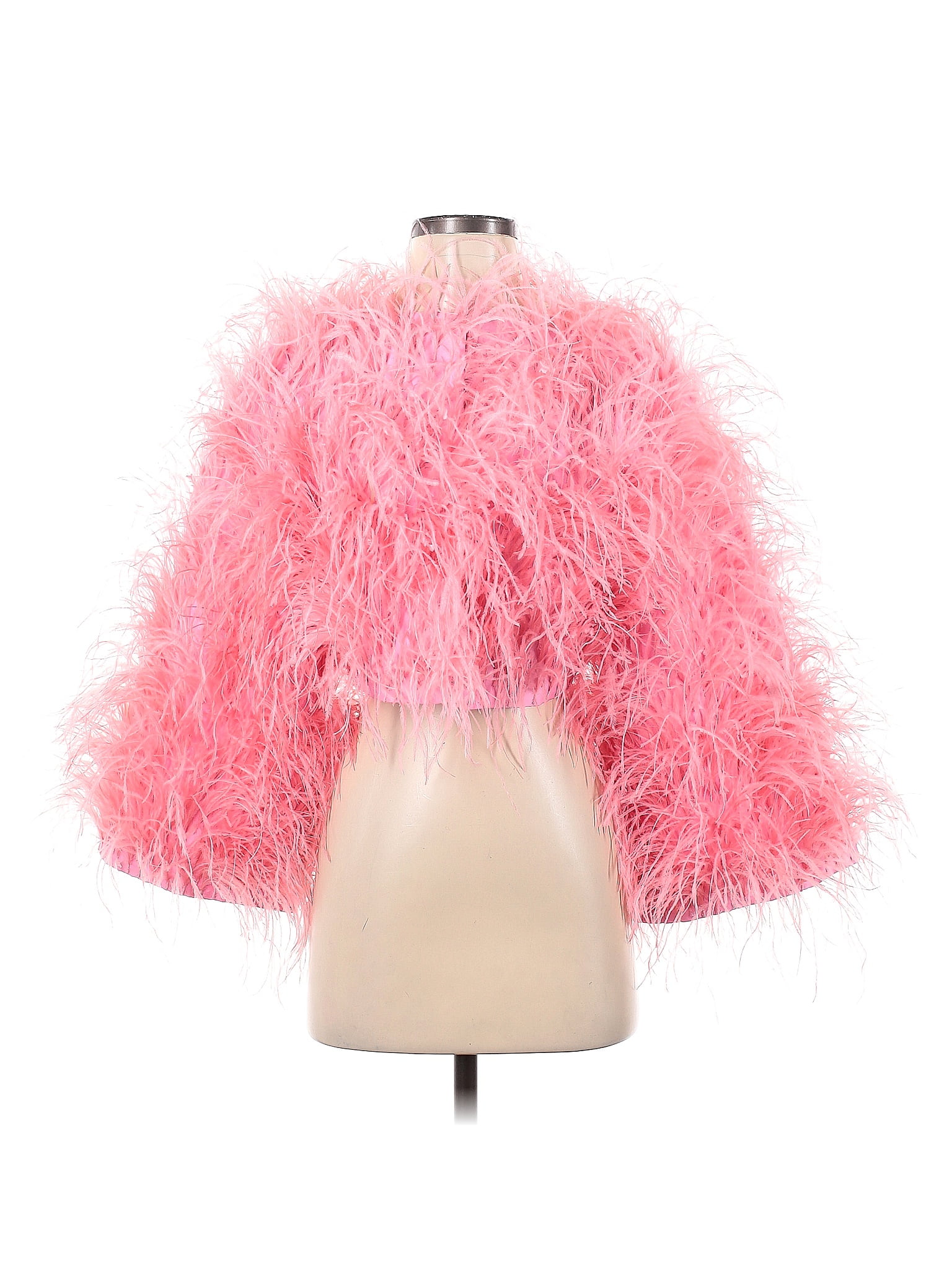 Cult Gaia adda Cropped Faux-Fur Jacket - Pink