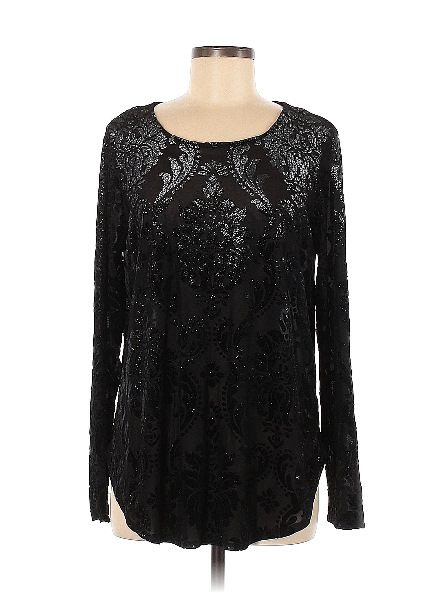 Karen Kane Floral Black Long Sleeve Blouse Size L - 77% off | thredUP