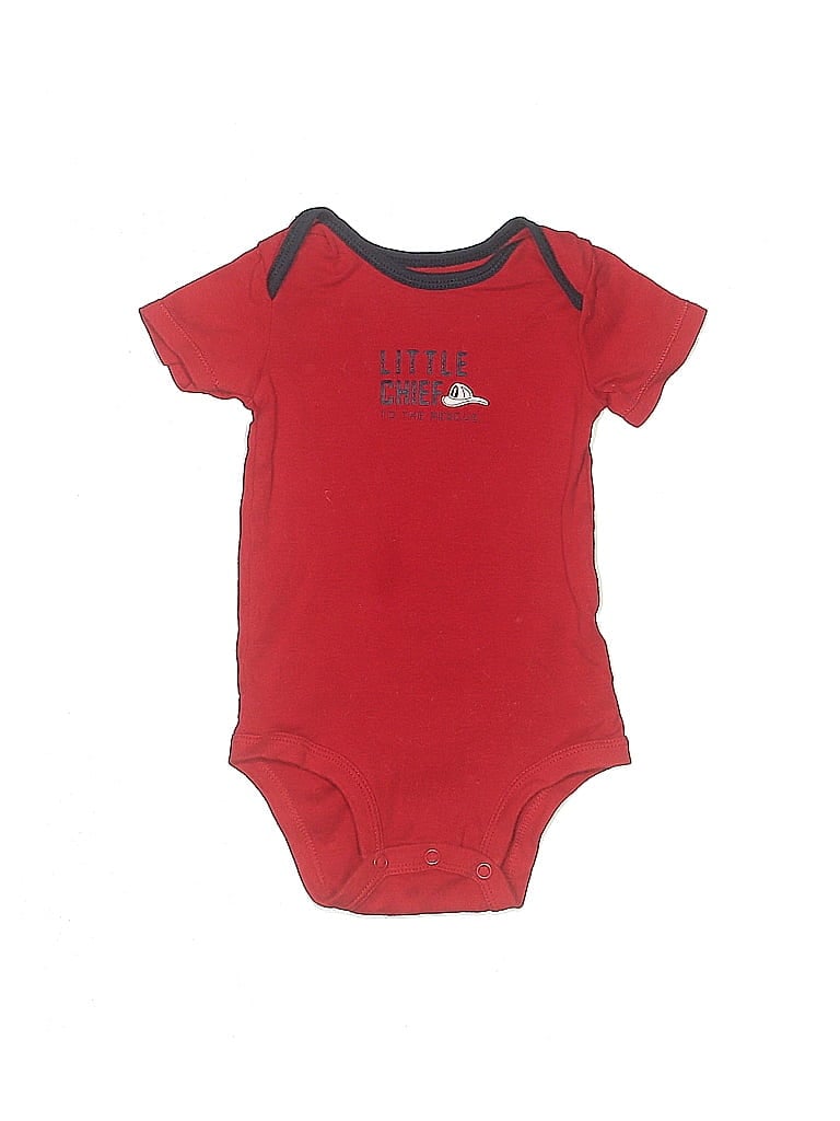 Pre-owned Carter's Babies' Short Sleeve Onesie In Red