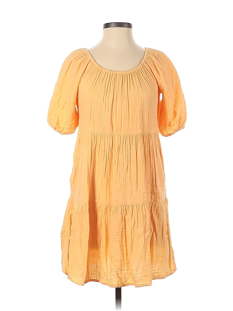 Old Navy 100% Cotton Orange Casual Dress Size XS - 50% off | thredUP