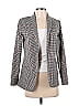 Scarlet Roos Houndstooth Checkered-gingham Plaid Gray Blazer Size 1 - photo 1