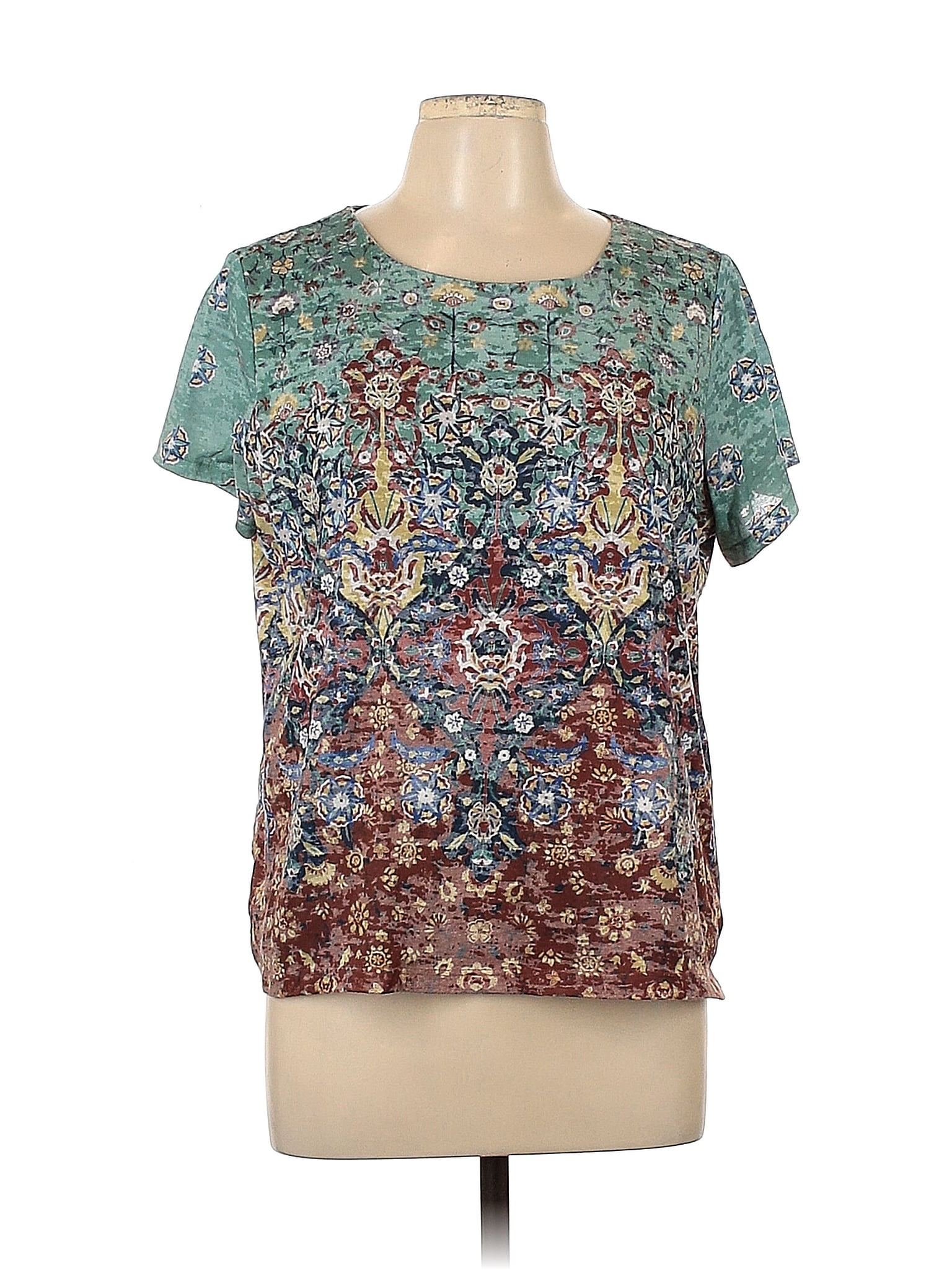Top Manches Courtes Coldwater Creek Double Layer - Taille M Neuf Avec étiquettes
