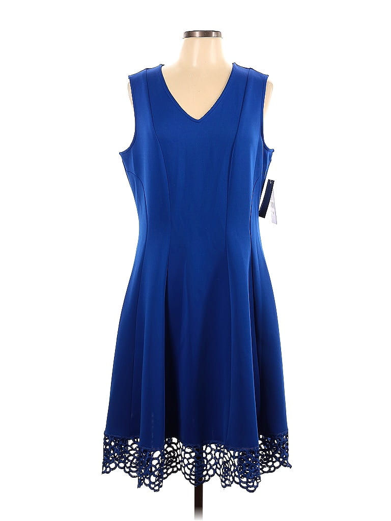 Donna Ricco Blue Casual Dress Size 16 - 83% off | thredUP