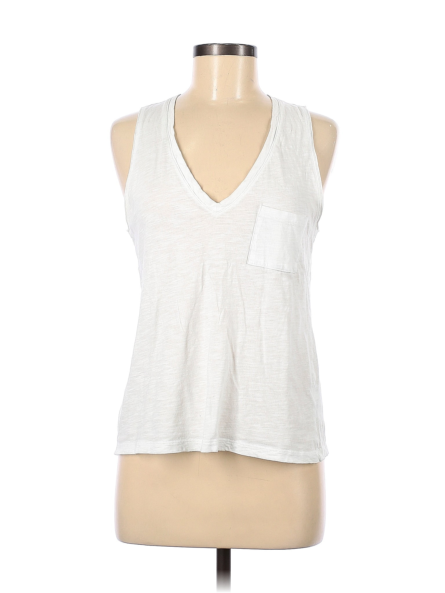 Madewell 100% Cotton White Tank Top Size M - 65% off | thredUP