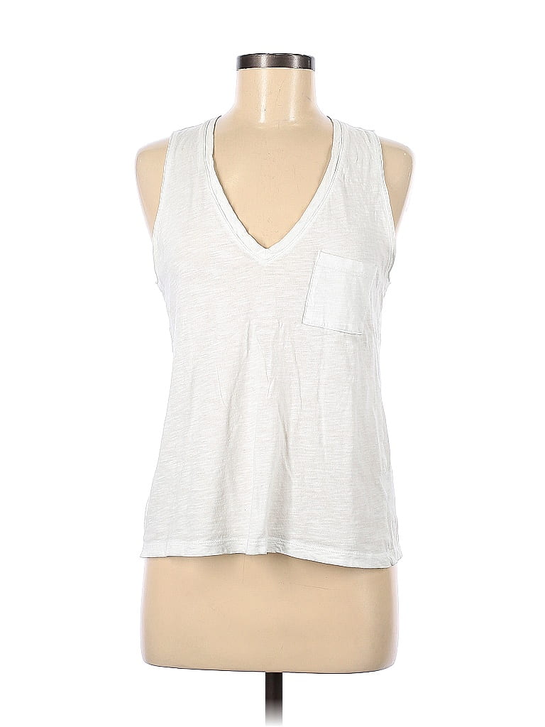 Madewell 100% Cotton White Tank Top Size M - 65% off | thredUP