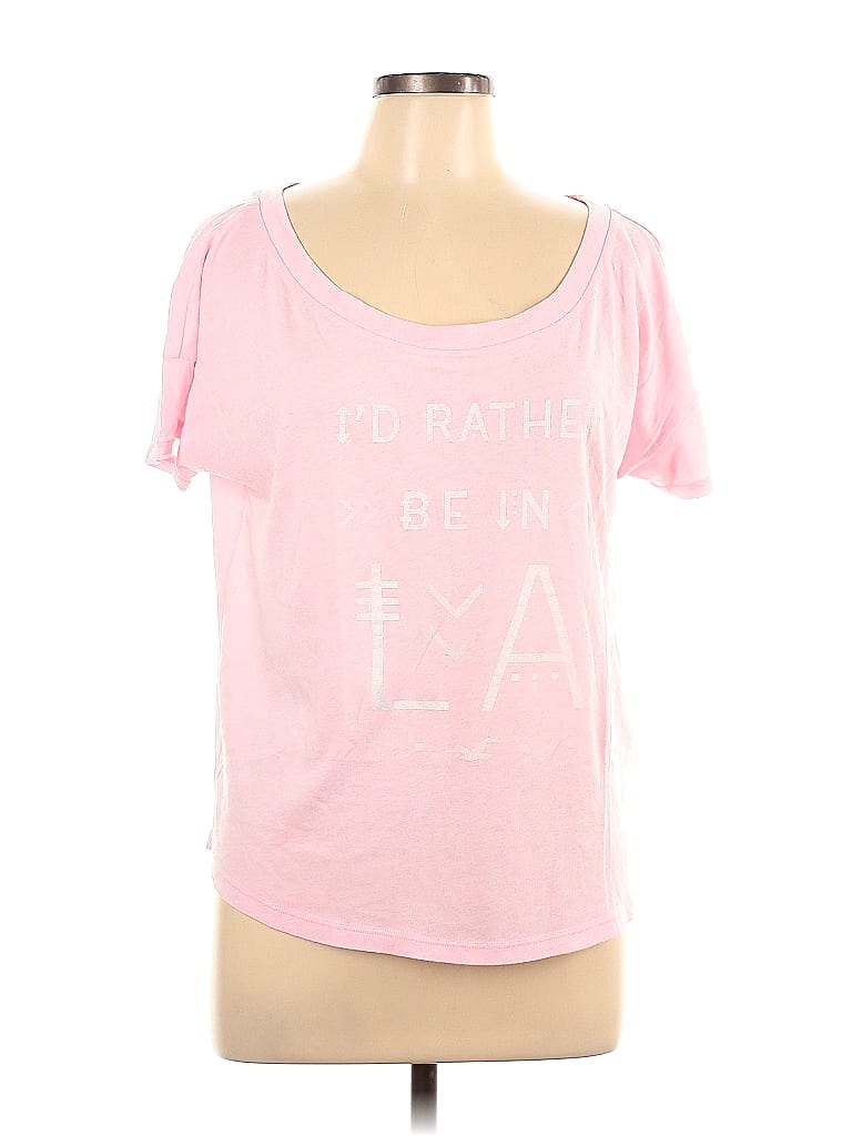 Hollister Pink Short Sleeve T-Shirt Size L - photo 1