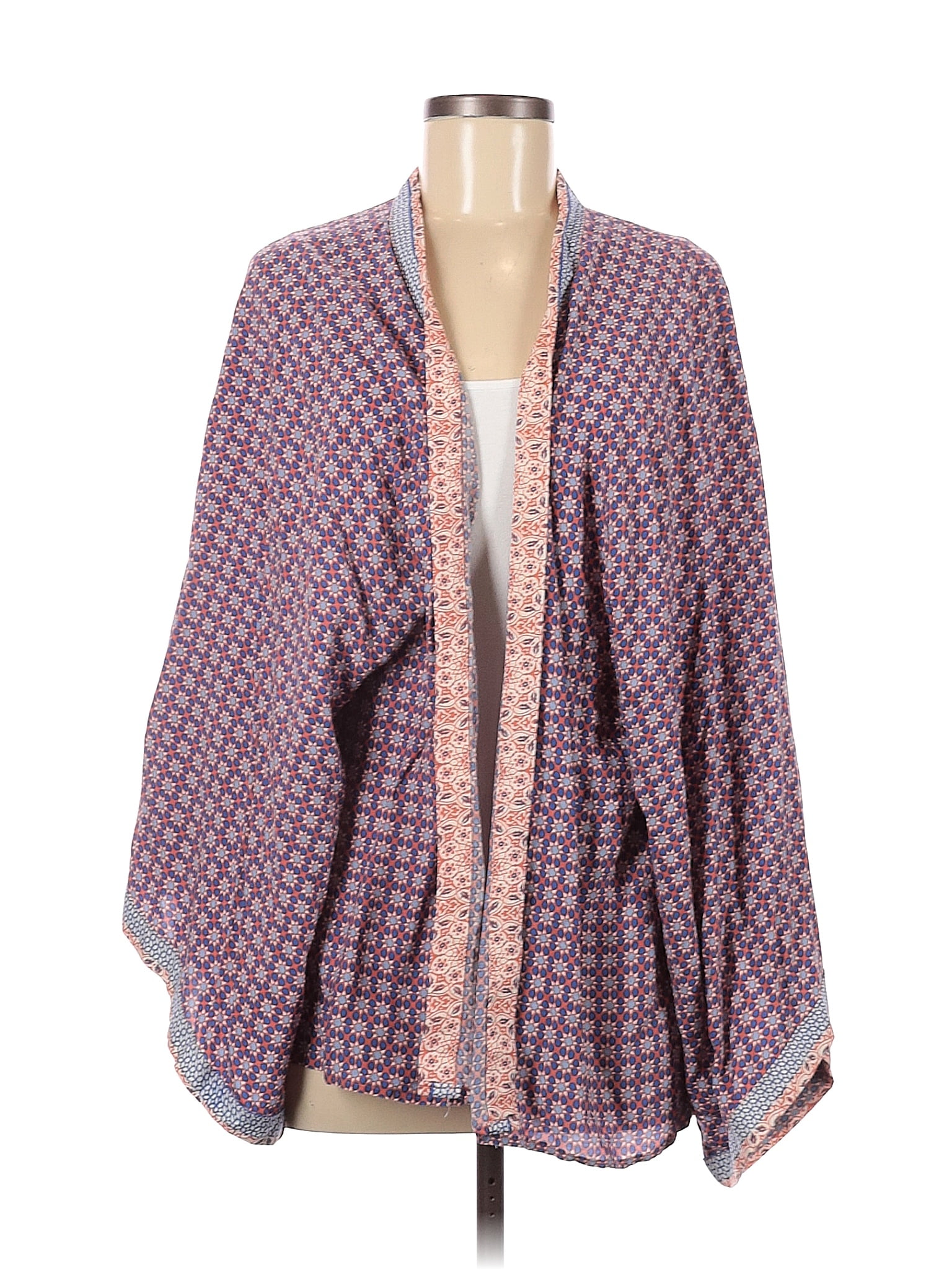 Sim & Sam 100% Rayon Purple Blue Kimono Size M - 52% off | thredUP