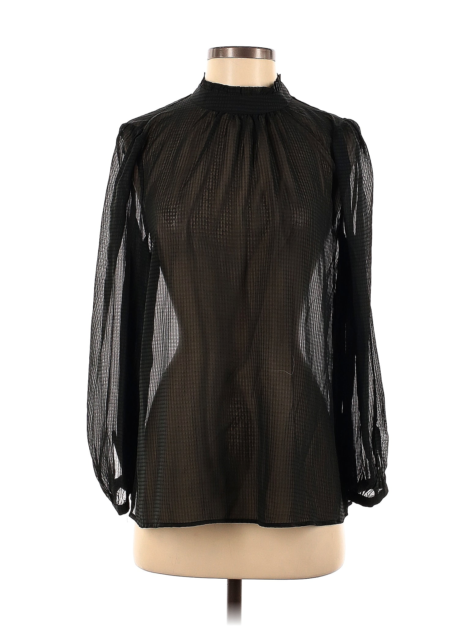 Who What Wear Black Long Sleeve Blouse Size M 52 Off Thredup