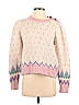 LoveShackFancy Tweed Chevron-herringbone Pink Wool Pullover Sweater Size XS - photo 1