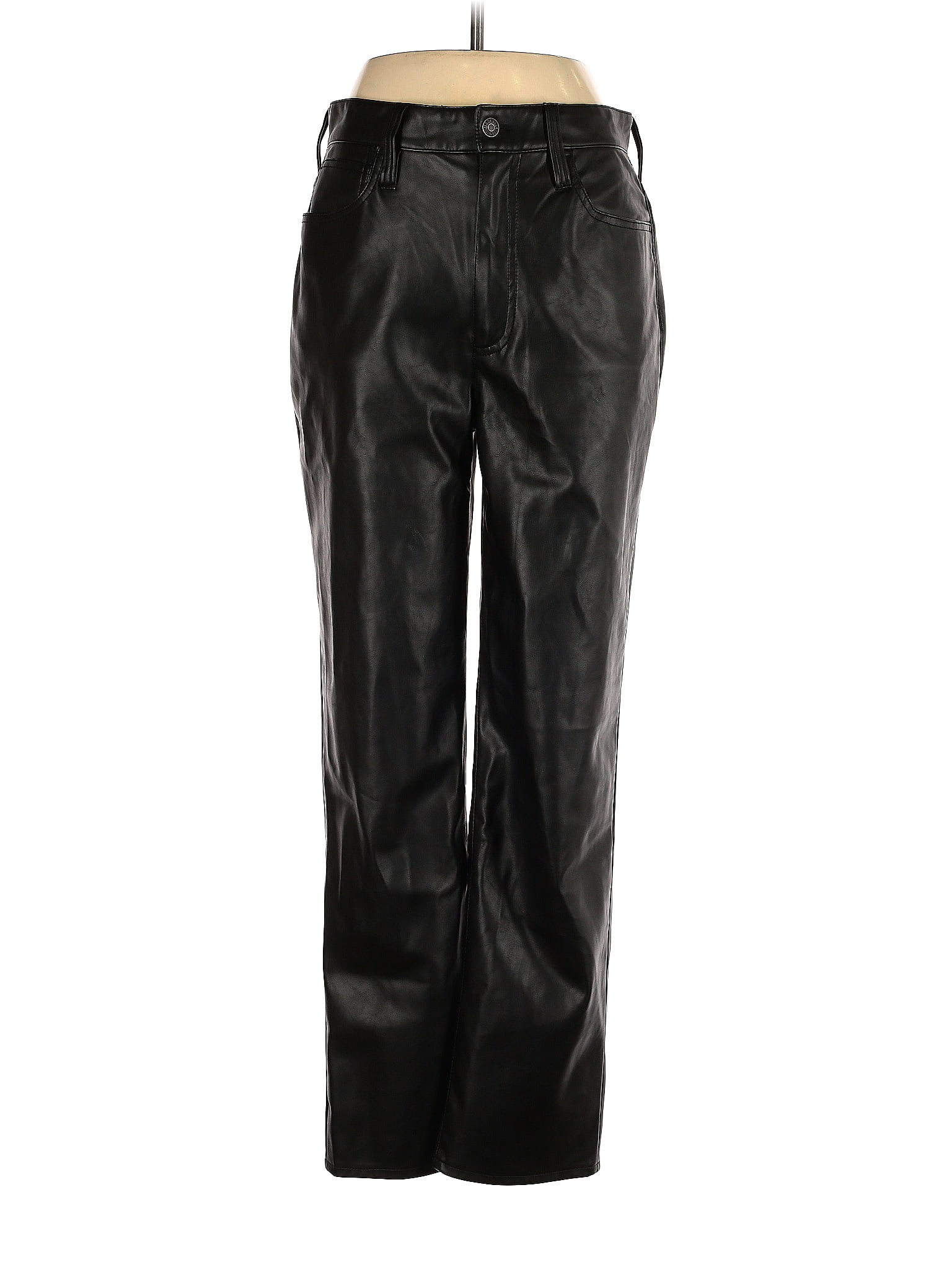 Madewell 100 Polyurethane Black Faux Leather Pants 28 Waist 68 off thredUP