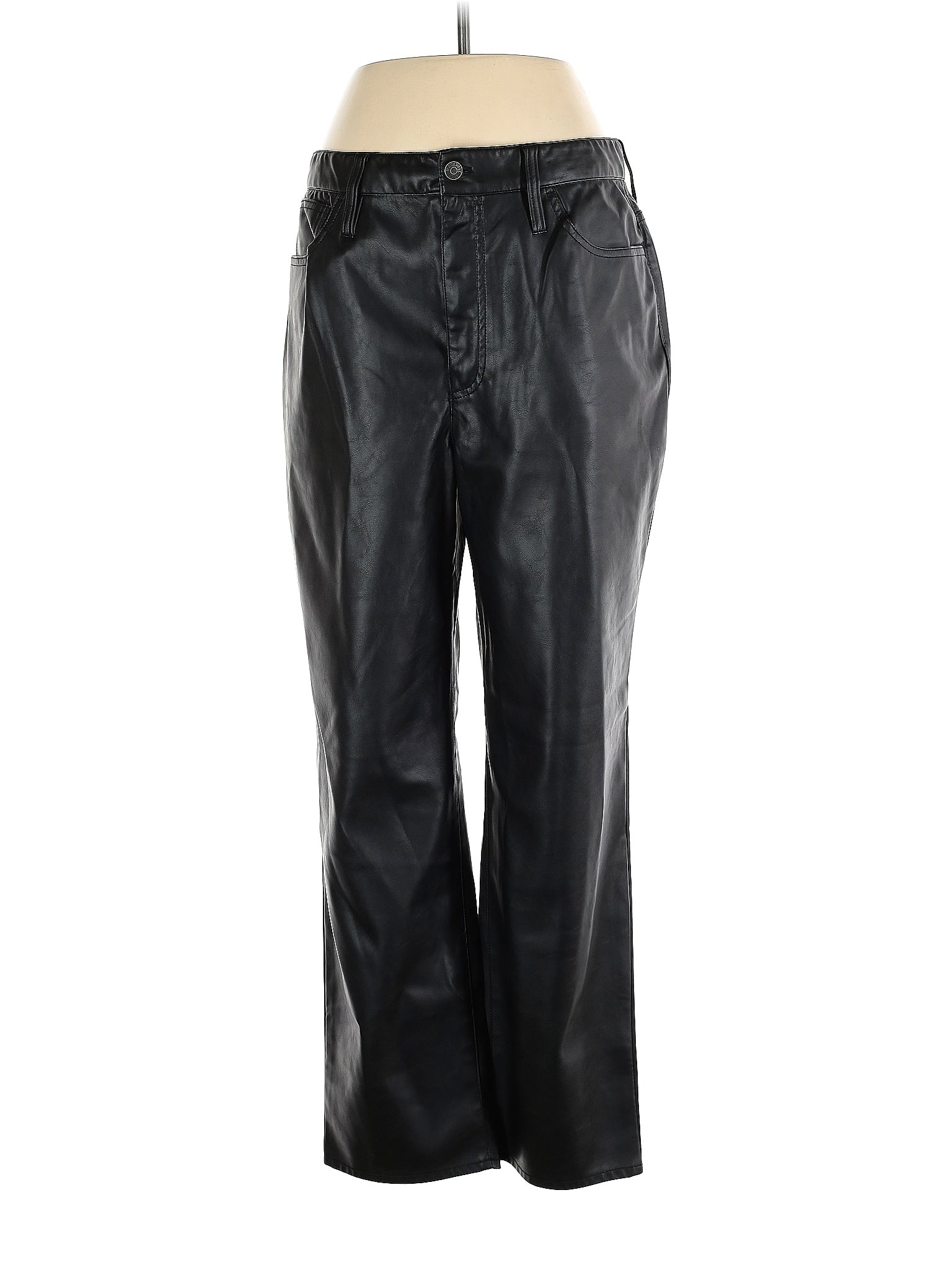 Madewell 100 Polyurethane Black Faux Leather Pants 31 Waist 69 off thredUP