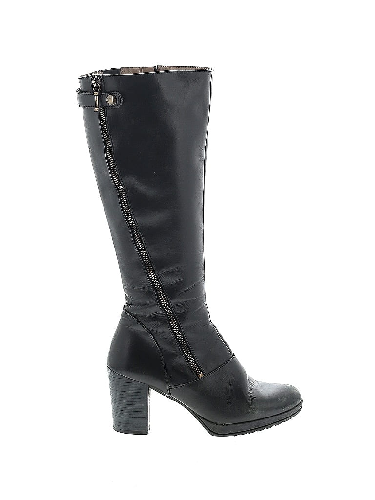 Eric Michael 100% Leather Solid Black Boots Size 36 (EU) - 60% off ...