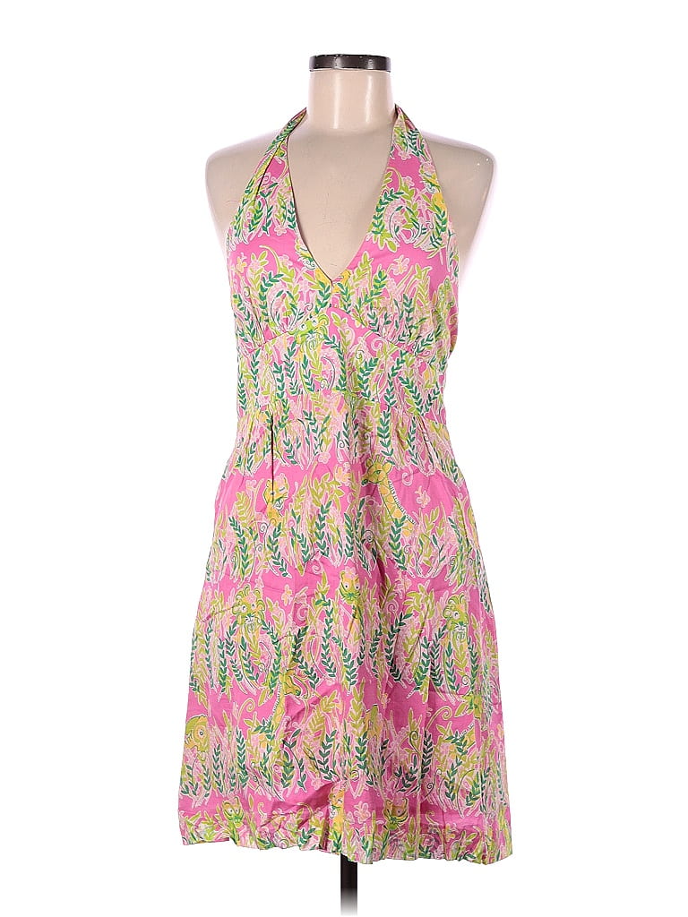 Lilly Pulitzer 100% Cotton Multi Color Pink Cocktail Dress Size 6 - 65% ...