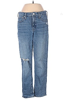 Madewell The Mid-Rise Perfect Vintage Jean in Ainsdale Wash: Knee-Rip Edition (view 1)