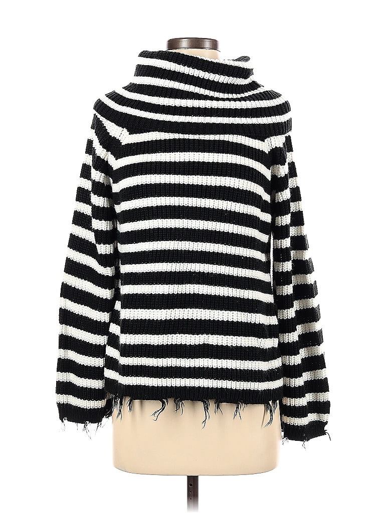 Sanctuary 100% Acrylic Stripes Black Turtleneck Sweater Size S - photo 1