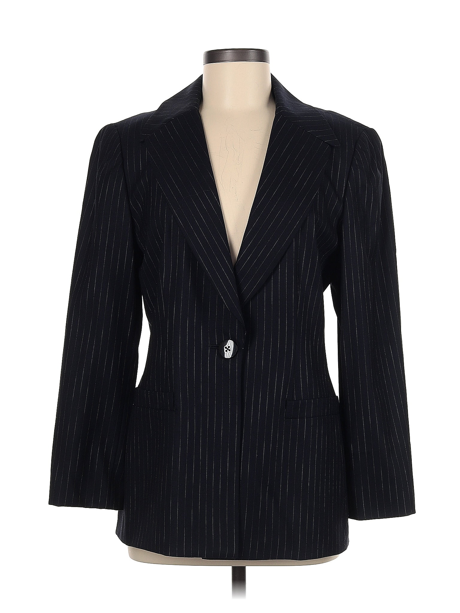 Linda Allard Ellen Tracy Stripes Black Wool Blazer Size 8 - 81% off ...