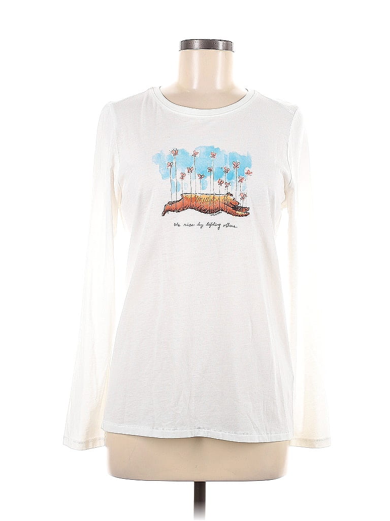 Life Is Good White Long Sleeve TShirt Size M 40 off thredUP