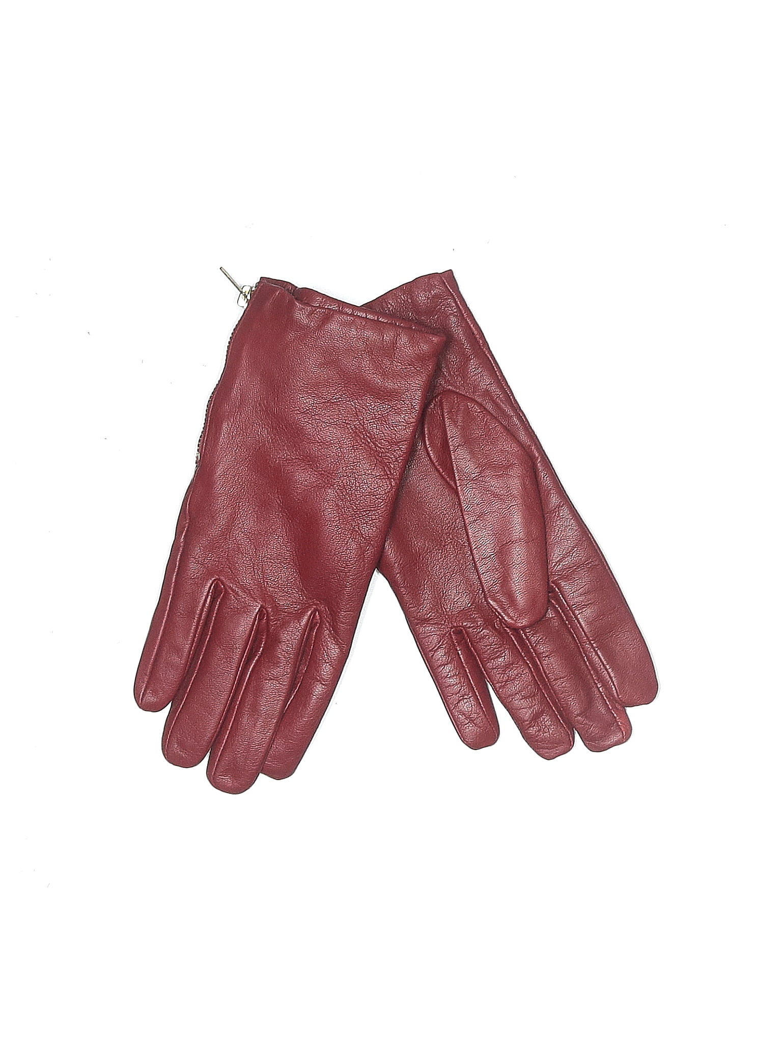 Banana Republic 100 Leather Solid Maroon Red Gloves Size L 58 off