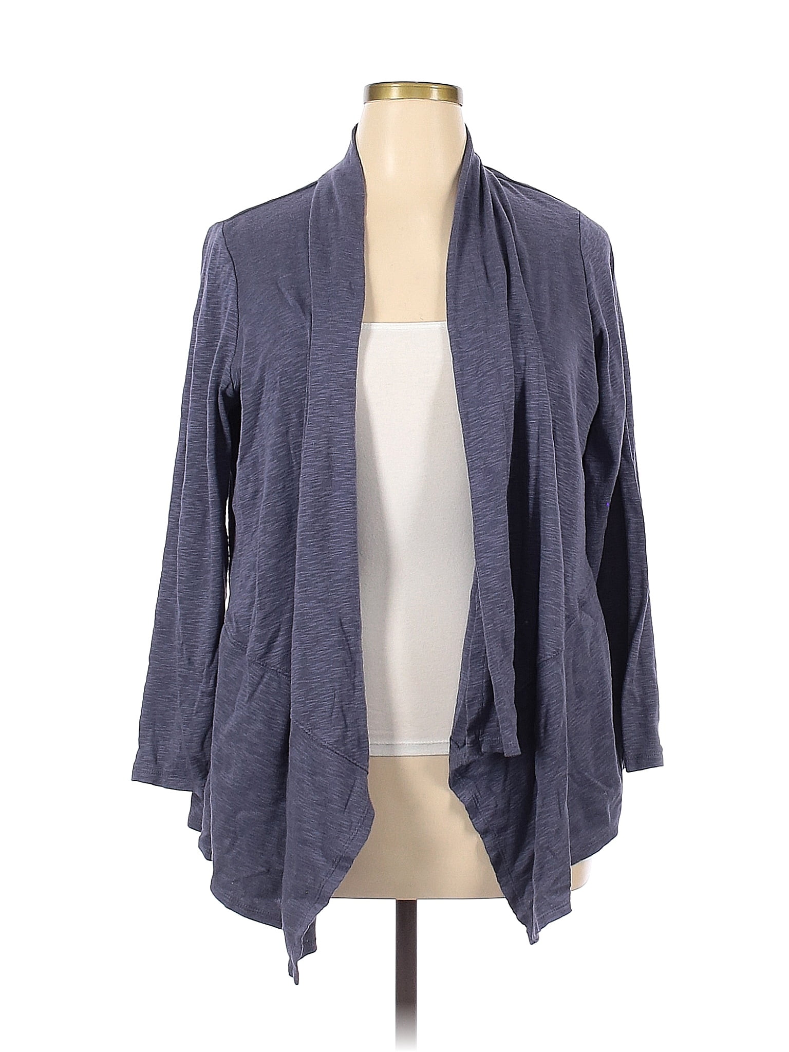 LOGO by Lori Goldstein Blue Cardigan Size XL - 92% off | ThredUp