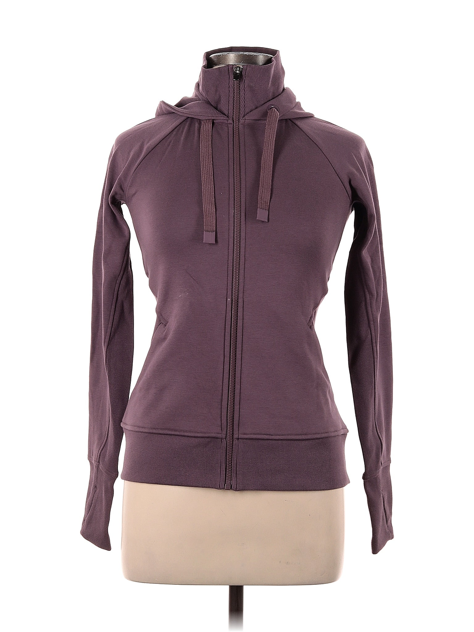 Athleta Solid Purple Zip Up Hoodie Size XS 61 off thredUP