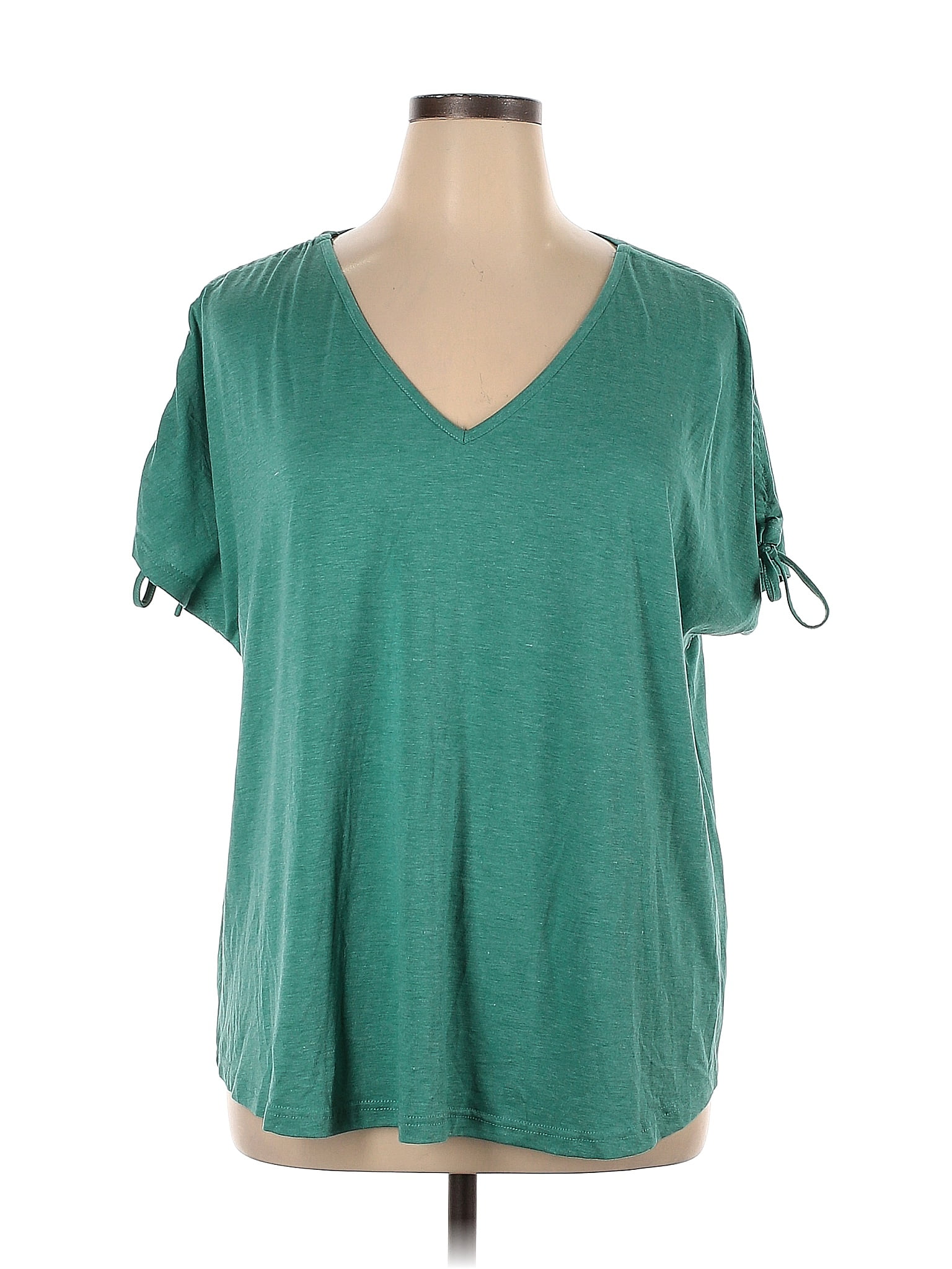 BLOOMCHIC Teal Green Short Sleeve T-Shirt Size 14 - 16 - 48% off | thredUP