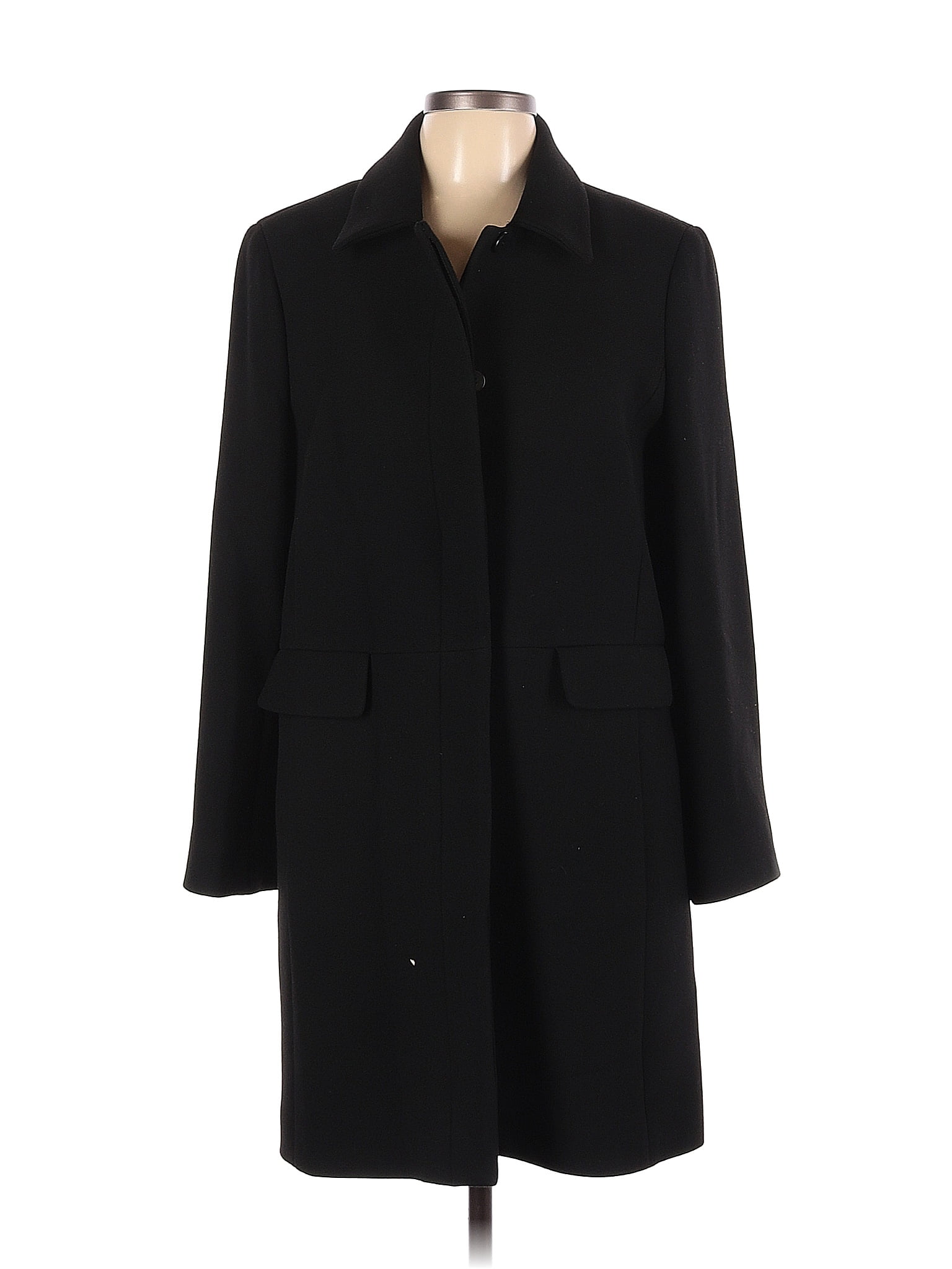 Talbots Solid Black Coat Size 12 - 71% off | thredUP